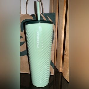 💚NWT STARBUCKS SAGE GREEN SPIRAL MINTGREEN PASTEL TUMBLER 2023💚
